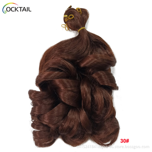 Kanekalon high temperature fiber spanish wavy french curly braiding hair extention, romance spanish bulk crochet braid in stock